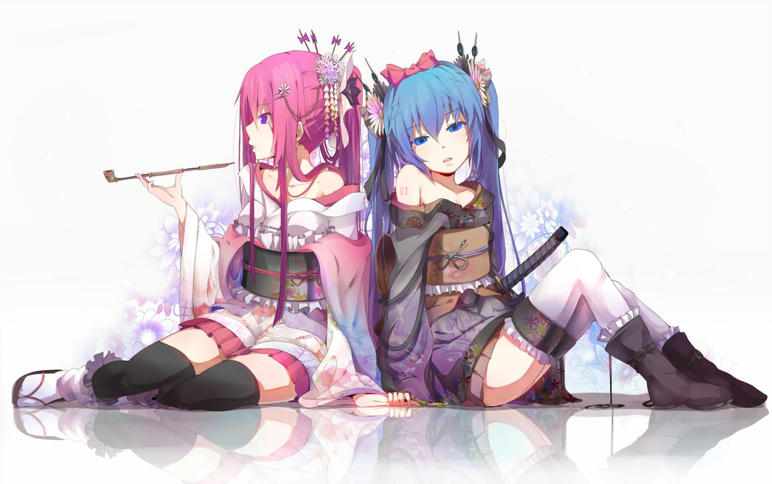 和服,浴衣,二次元少女