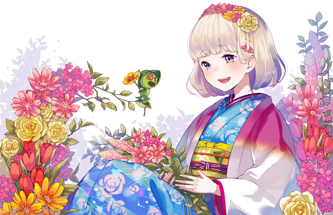 和服,浴衣,二次元少女