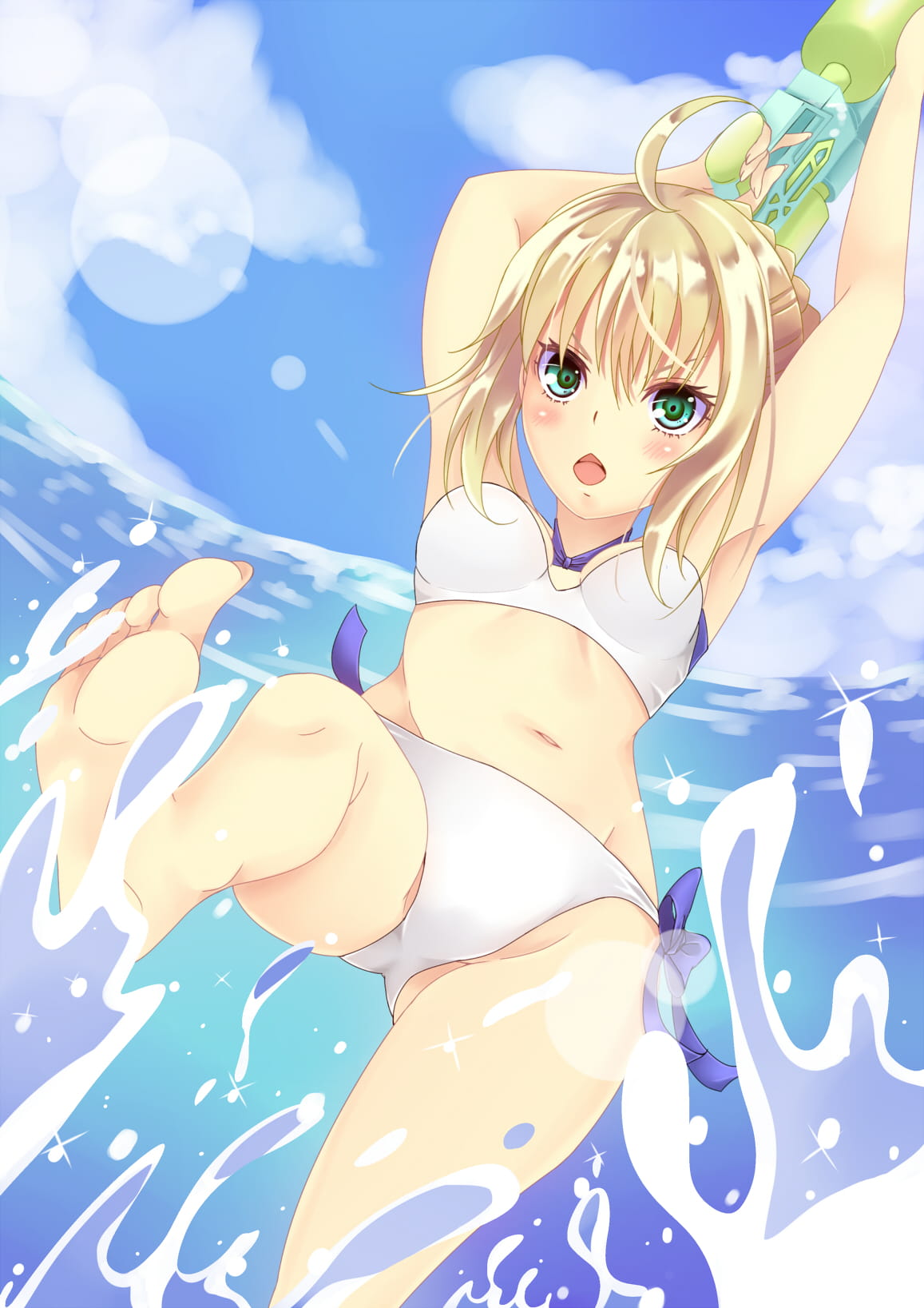 吾王,saber,水着
