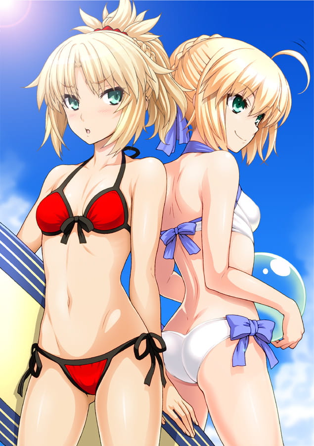 吾王,saber,水着