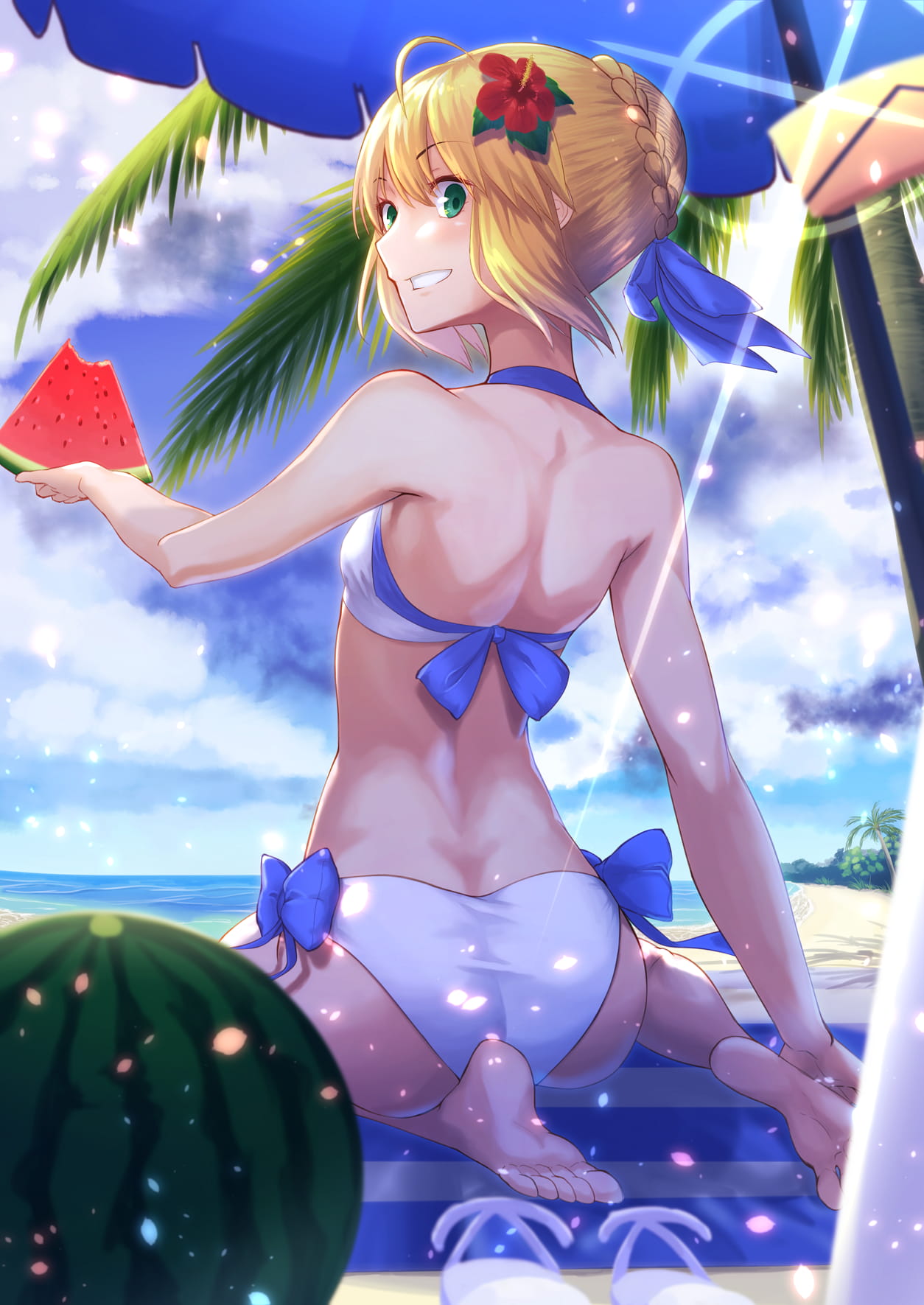 吾王,saber,水着