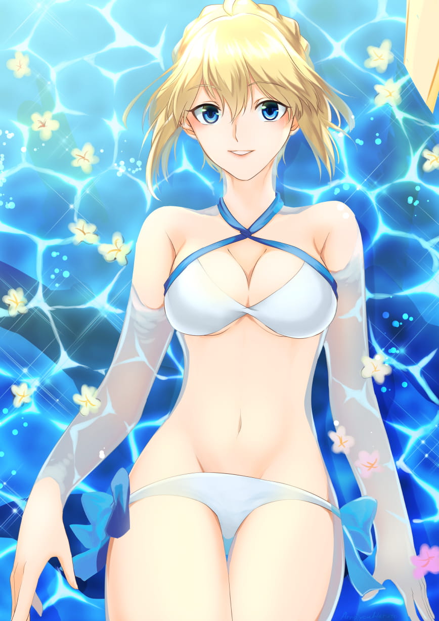 吾王,saber,水着