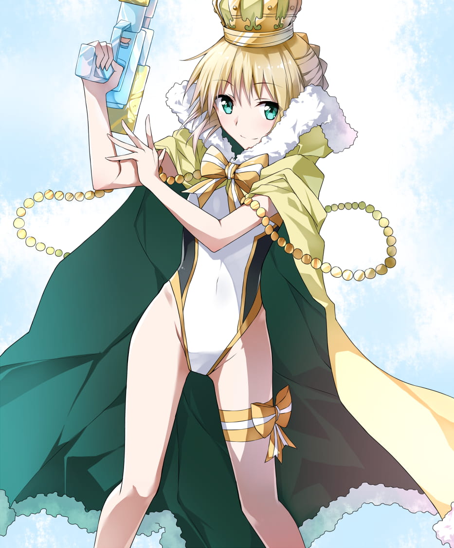 吾王,saber,水着