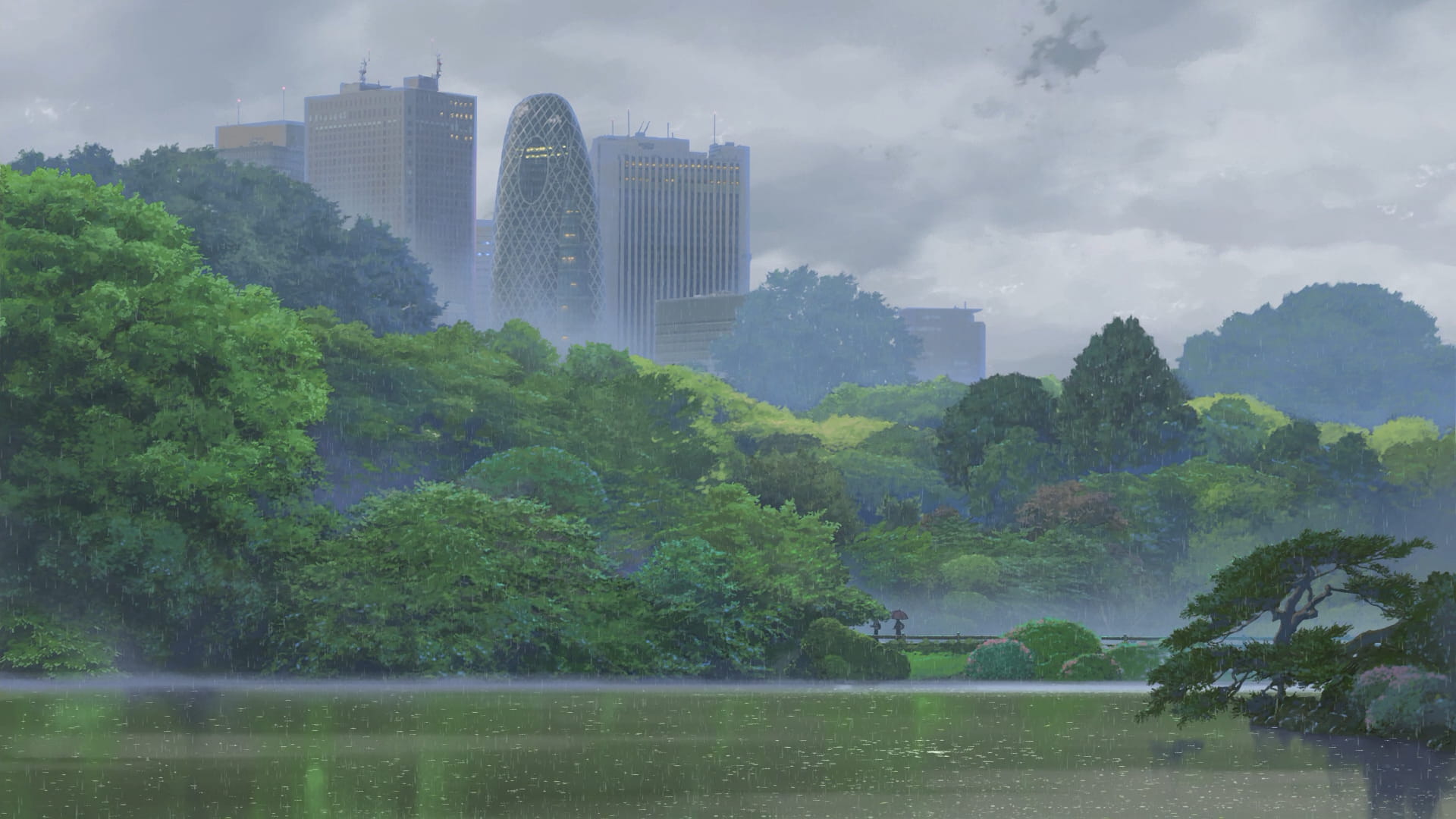 言叶之庭,新海诚,动漫风景
