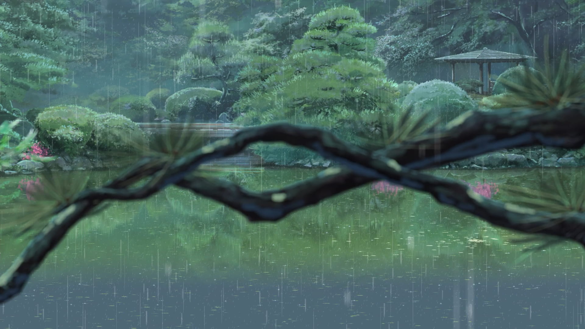 言叶之庭,新海诚,动漫风景