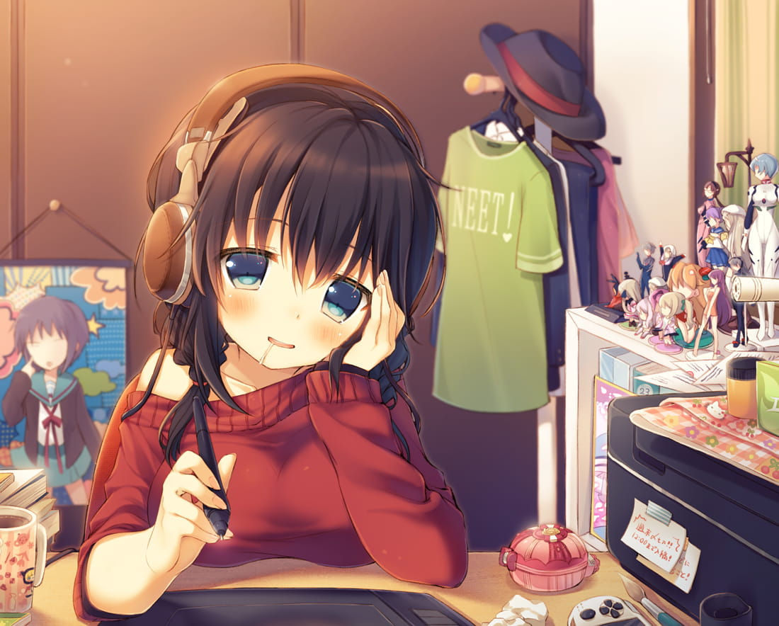 毛衣,少女,二次元