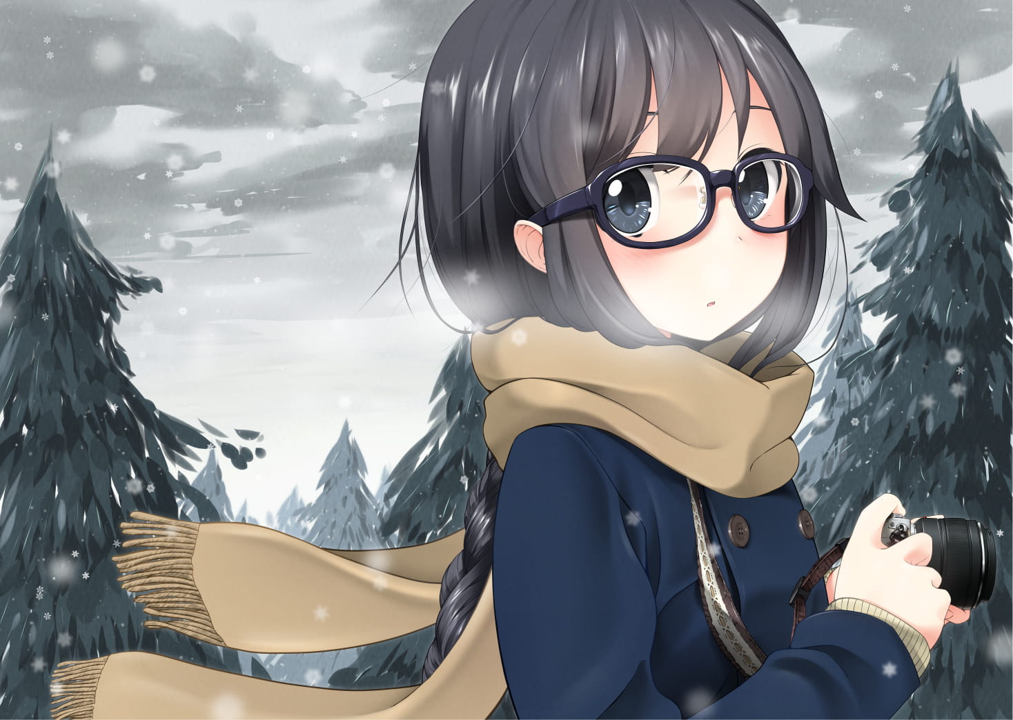 眼镜娘,萌女,少女,图片,二次元