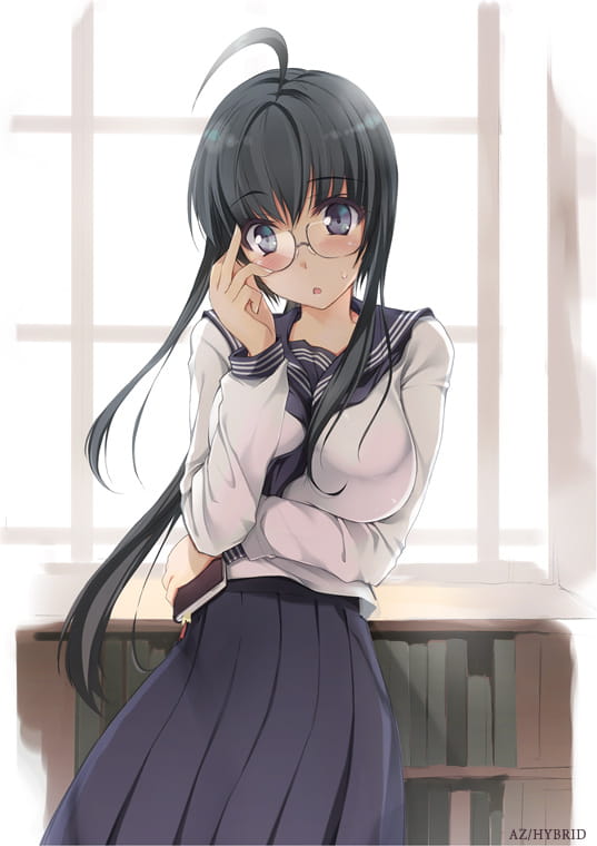 眼镜娘,萌女,少女,图片,二次元