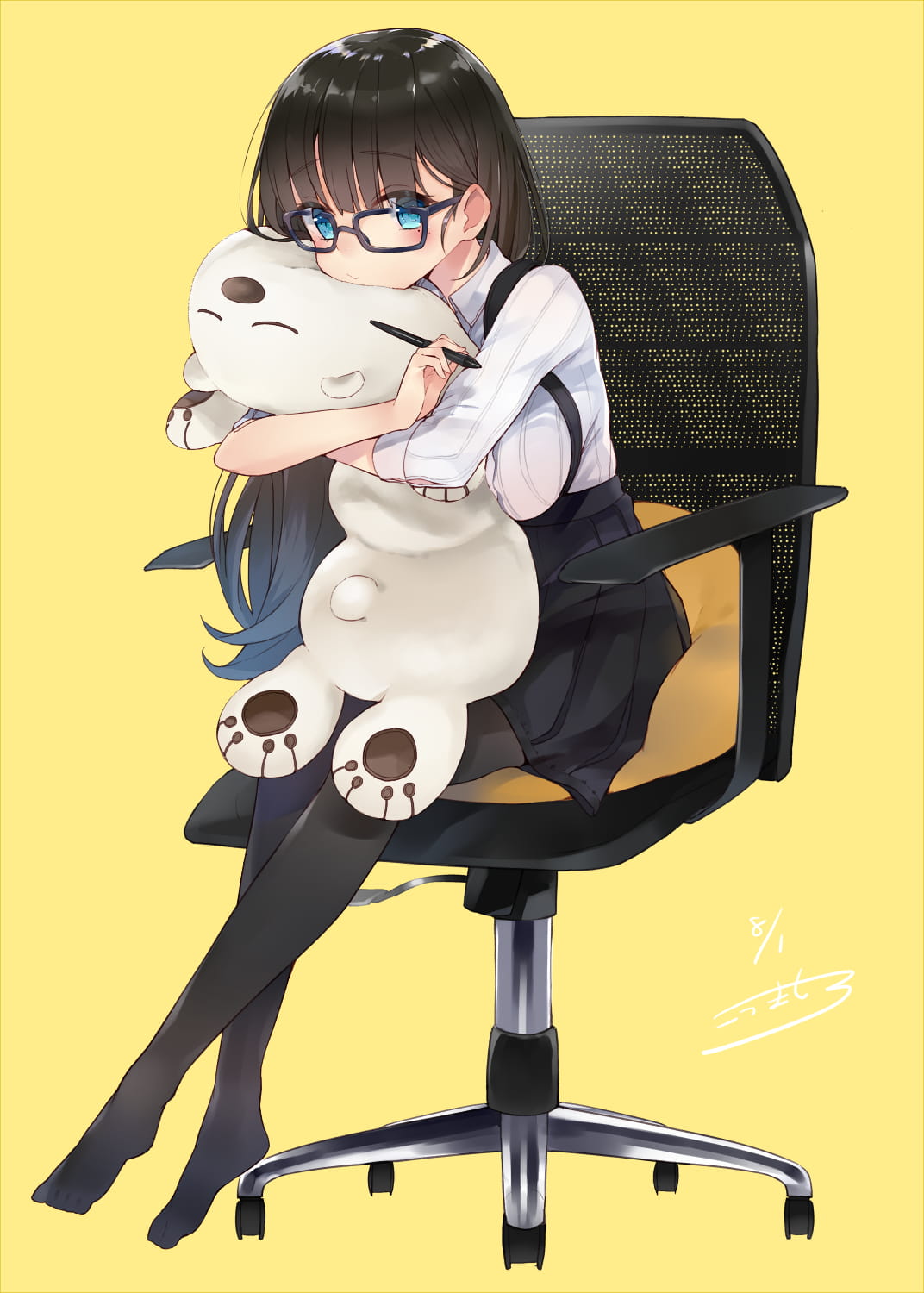 眼镜娘,萌女,少女,图片,二次元