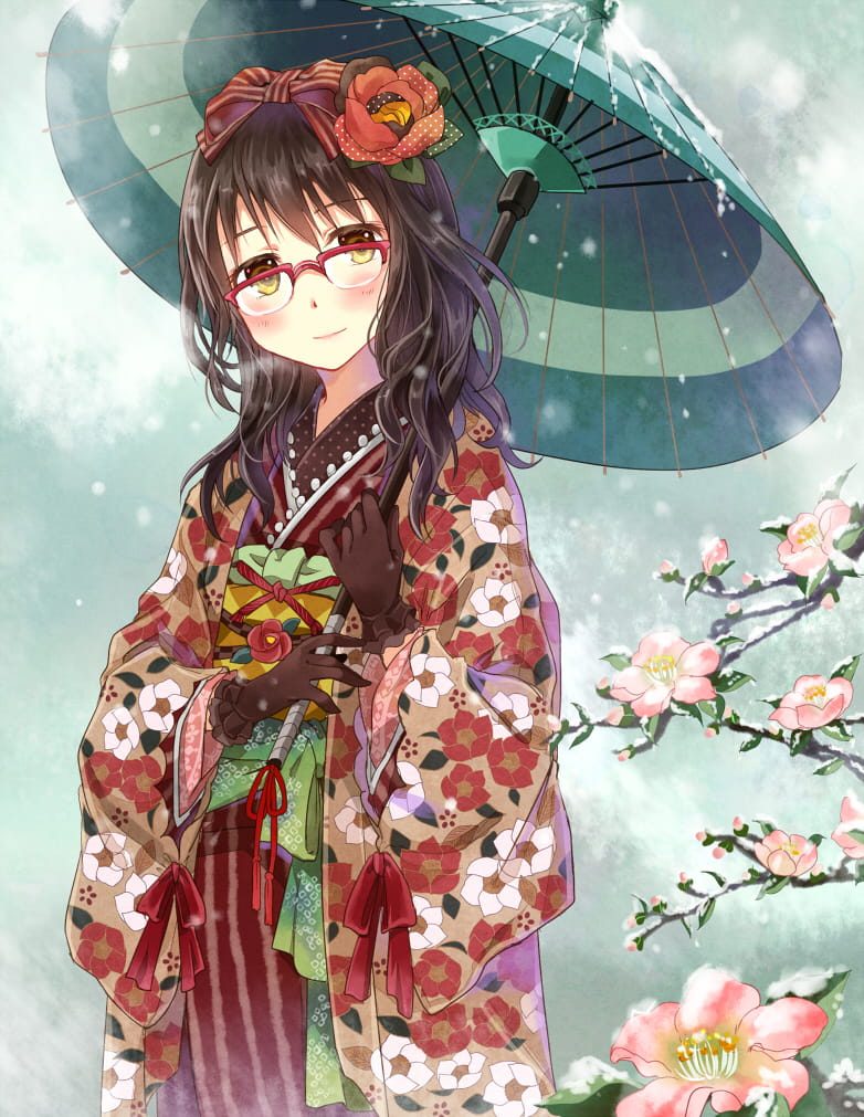 眼镜娘,萌女,少女,图片,二次元