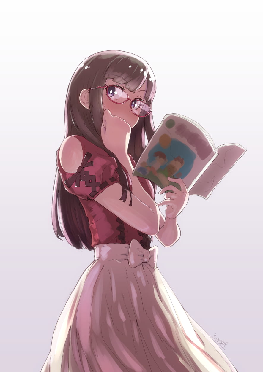 眼镜娘,萌女,少女,图片,二次元