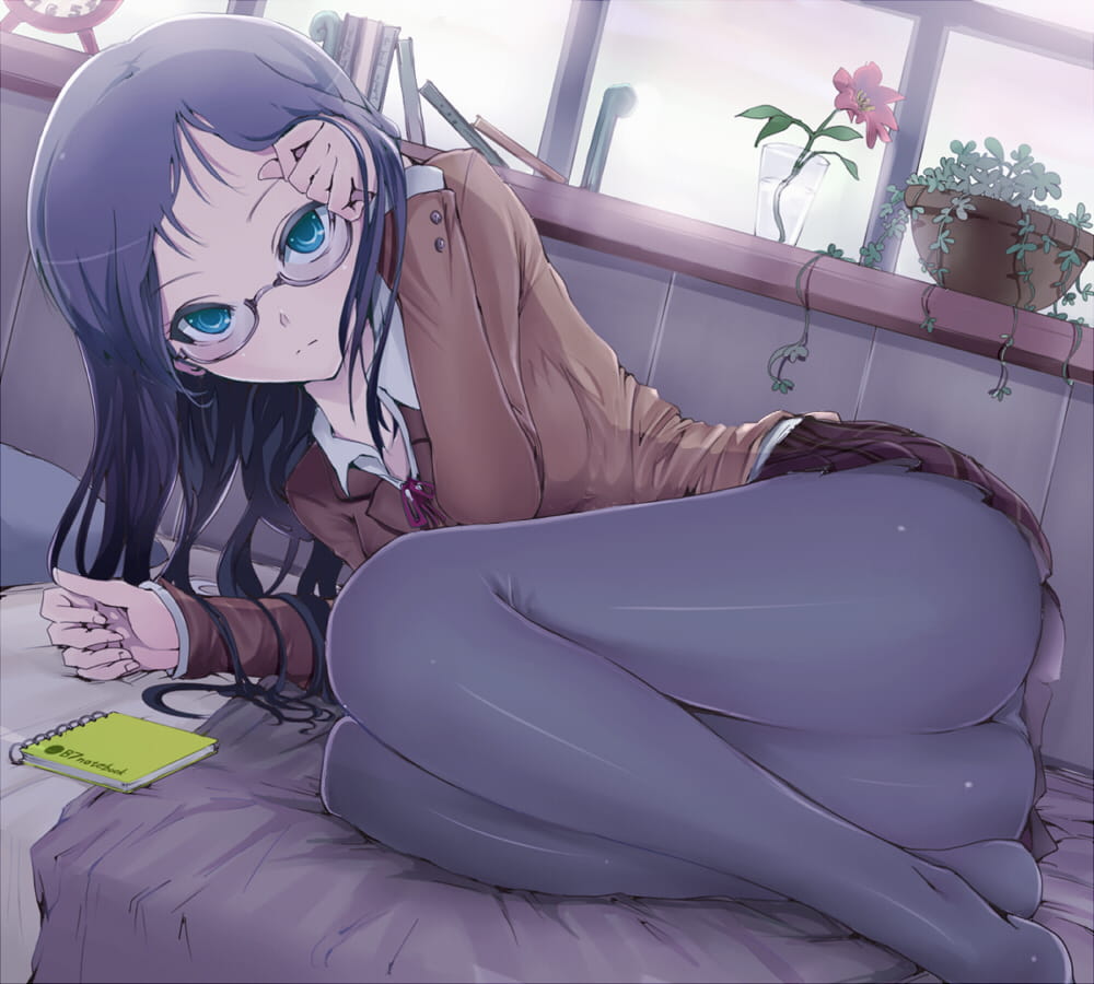 眼镜娘,萌女,少女,图片,二次元