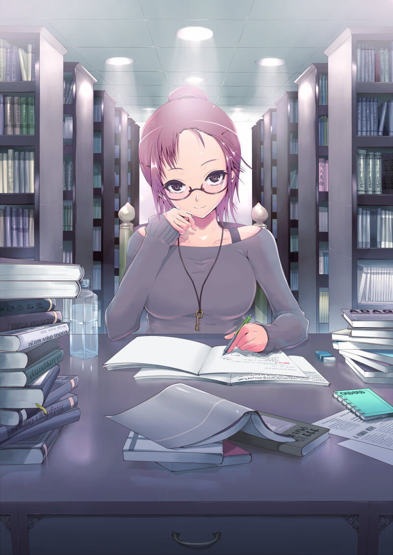 眼镜娘,萌女,少女,图片,二次元