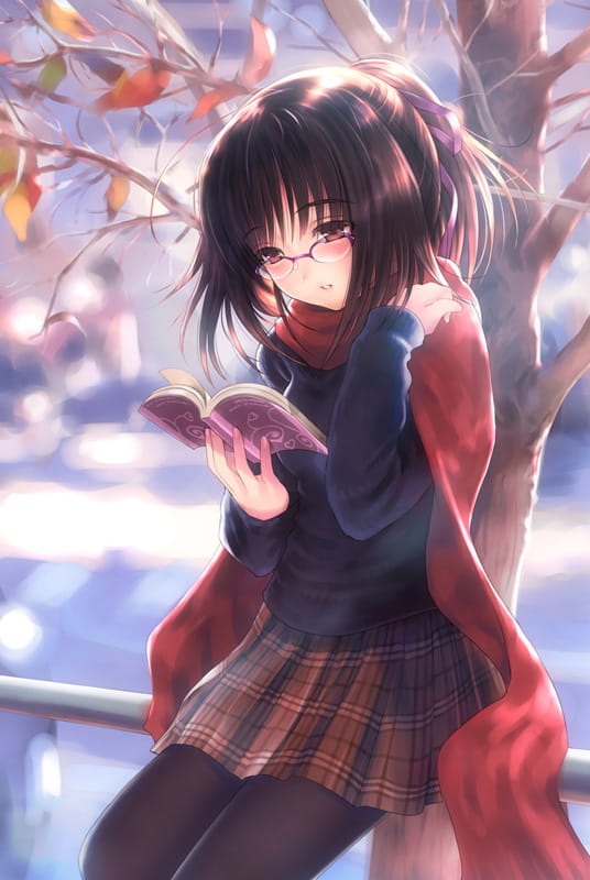 眼镜娘,萌女,少女,图片,二次元