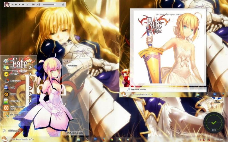 呆毛,saber,再临,fate,系列,win7主题,动漫电脑主题