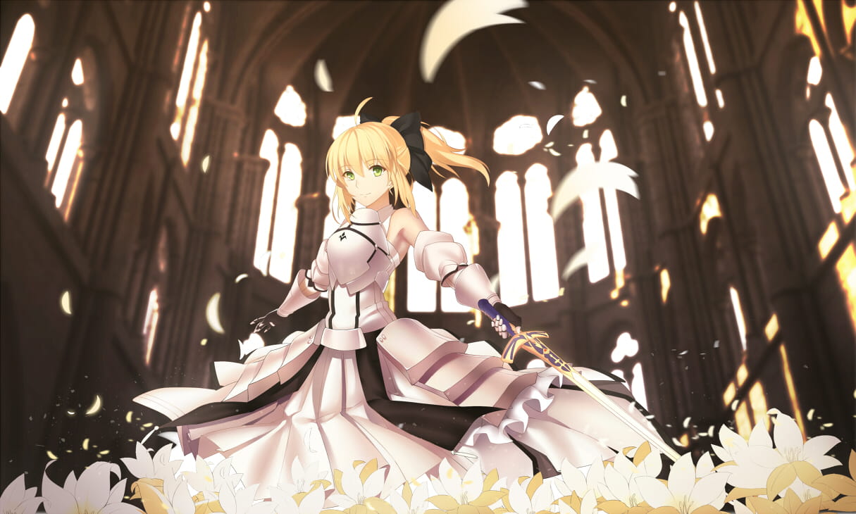 纯白的剑士,saberlily,fate,系列,安卓主题,动漫手机主题