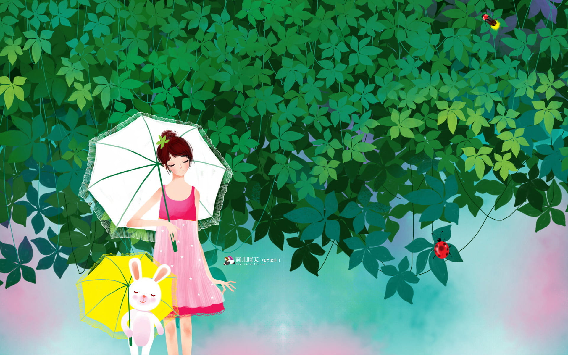 画儿晴天壁纸,画儿晴天绘画