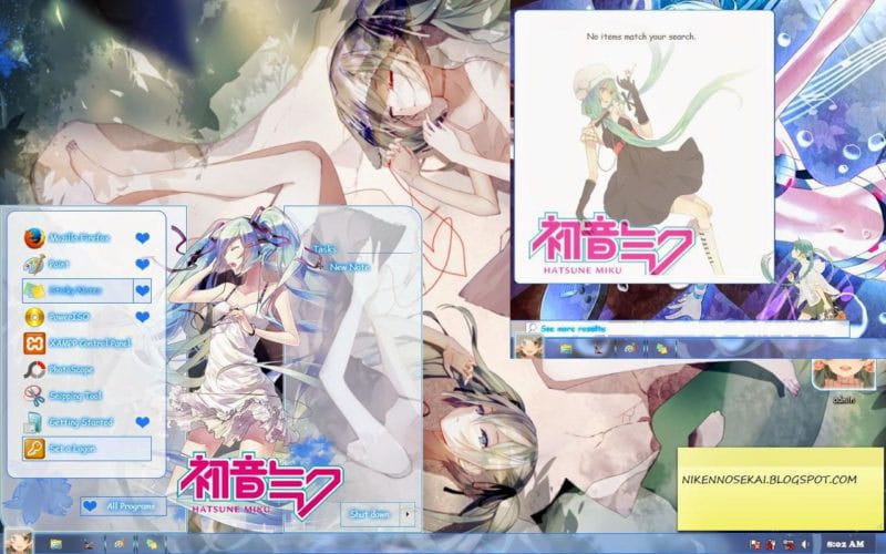 初音未来,电脑主题,win7主题,下载