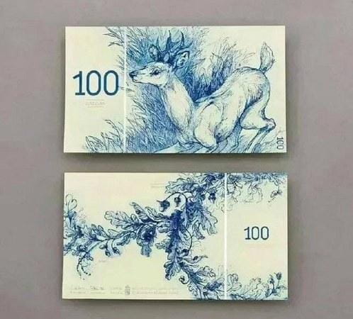 美炸！匈牙利大神设计插画版钞票走红网络
