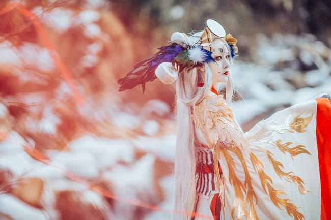 金銮鹤羽,姑获鸟,cosplay.姑姑新皮肤