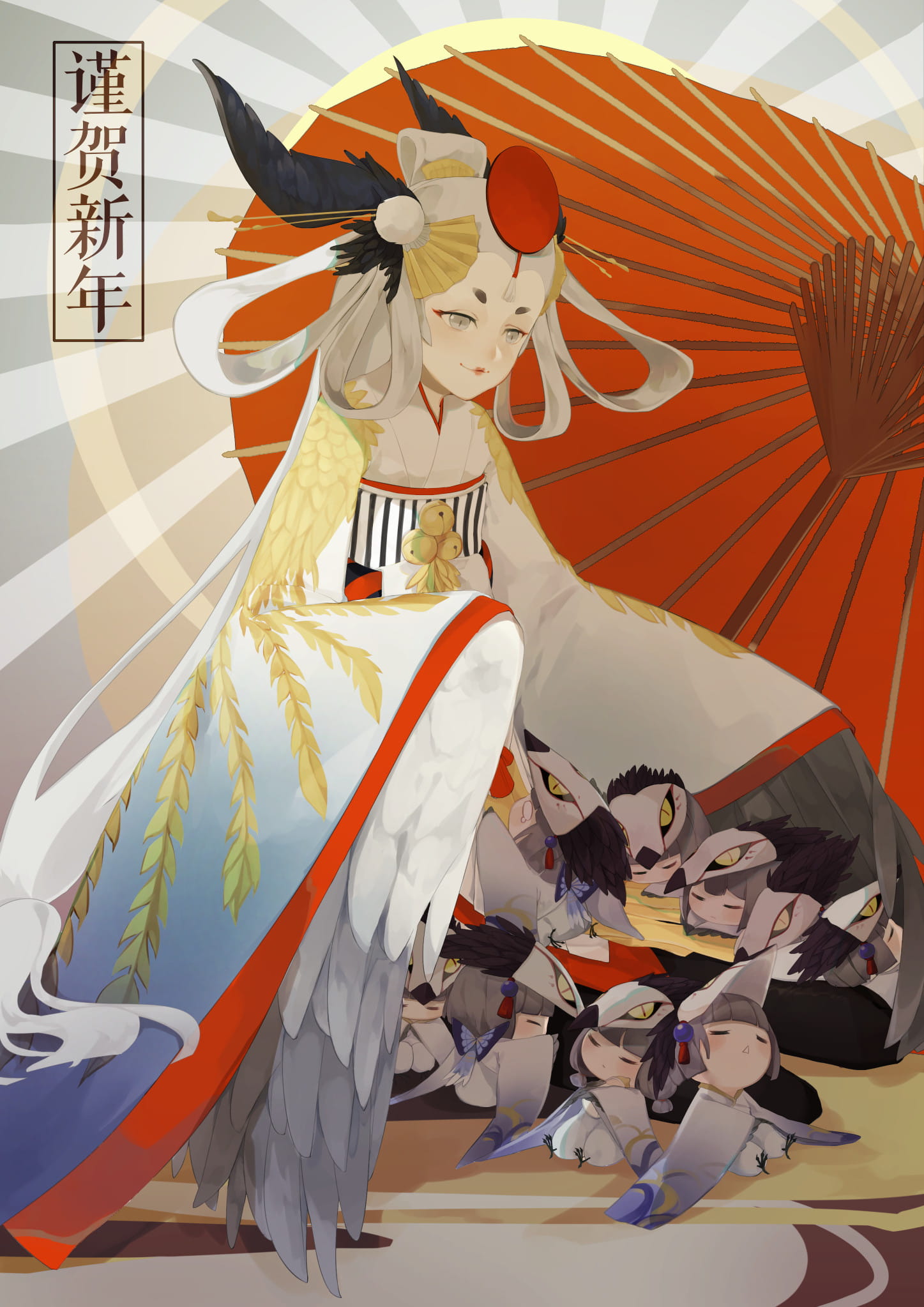 姑获鸟,金銮鹤羽,咕咕鸡,萌图