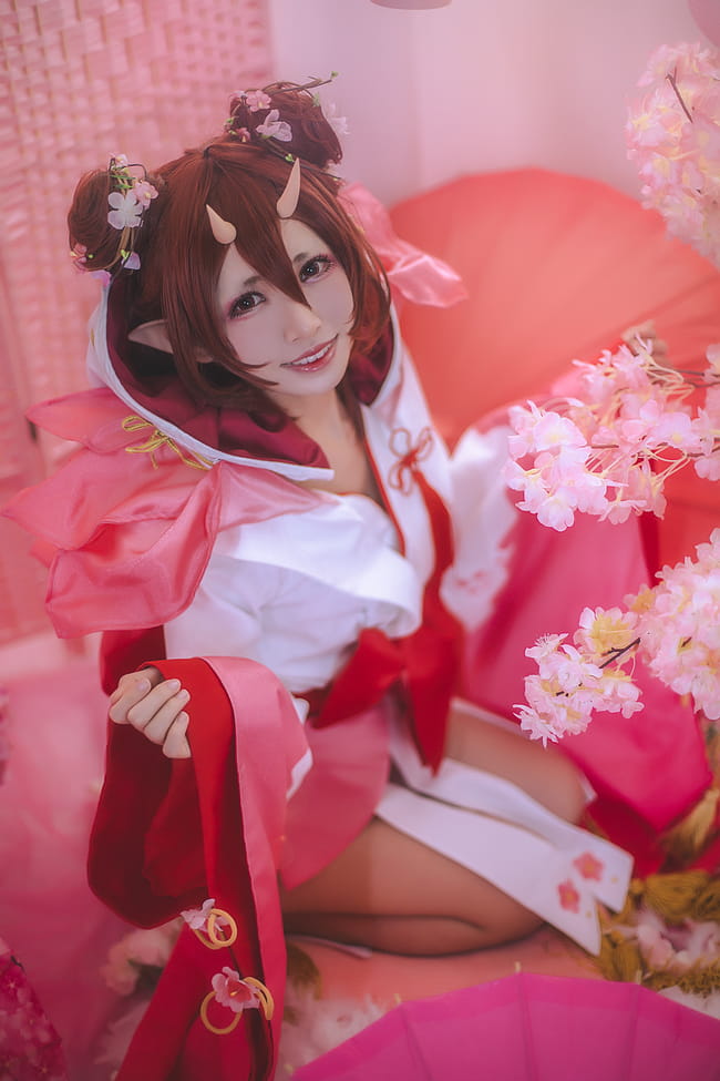 网易手游阴阳师,桃花妖,cosplay