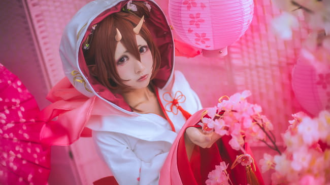 网易手游阴阳师,桃花妖,cosplay