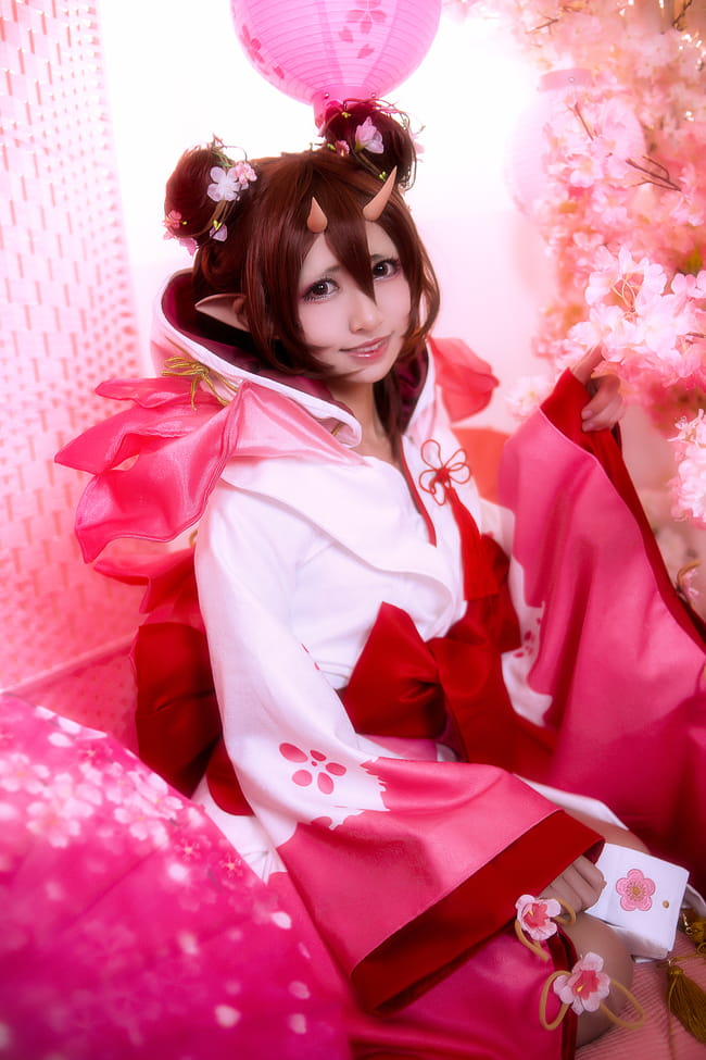 网易手游阴阳师,桃花妖,cosplay