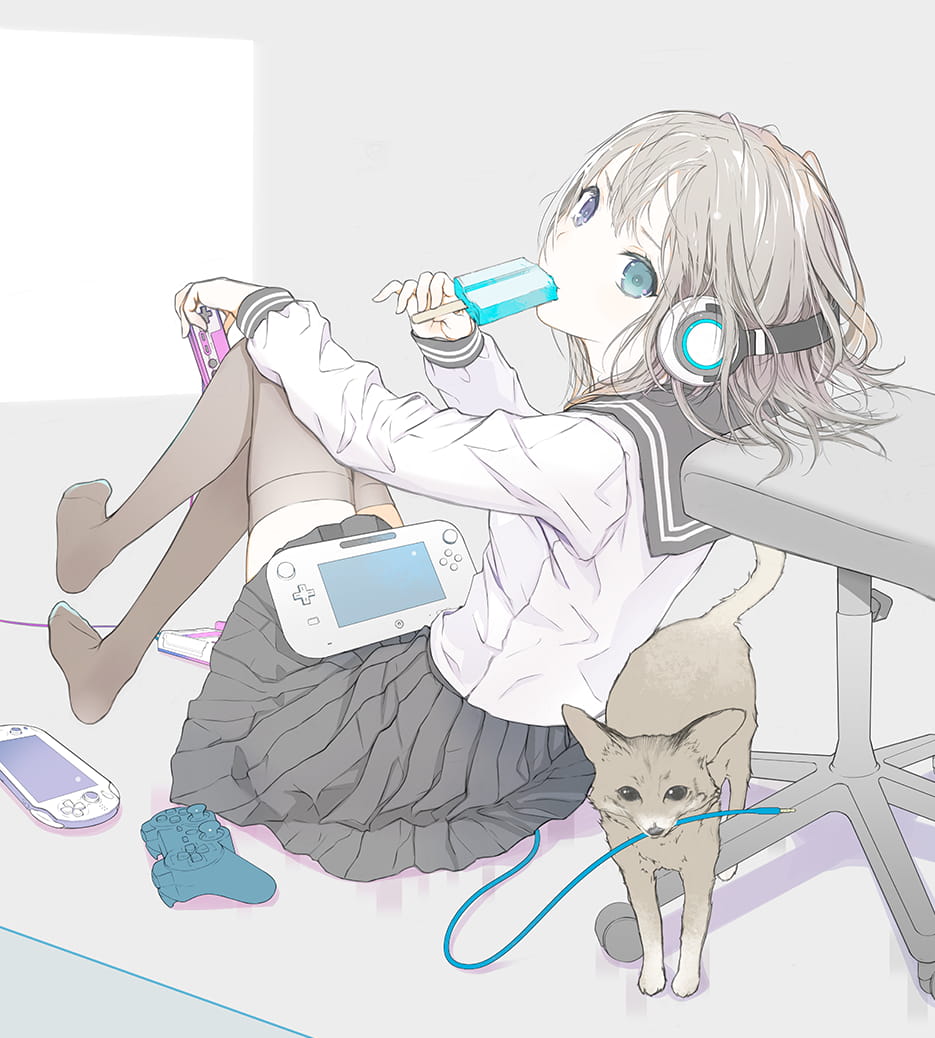 少女,萌娘,P站,插画