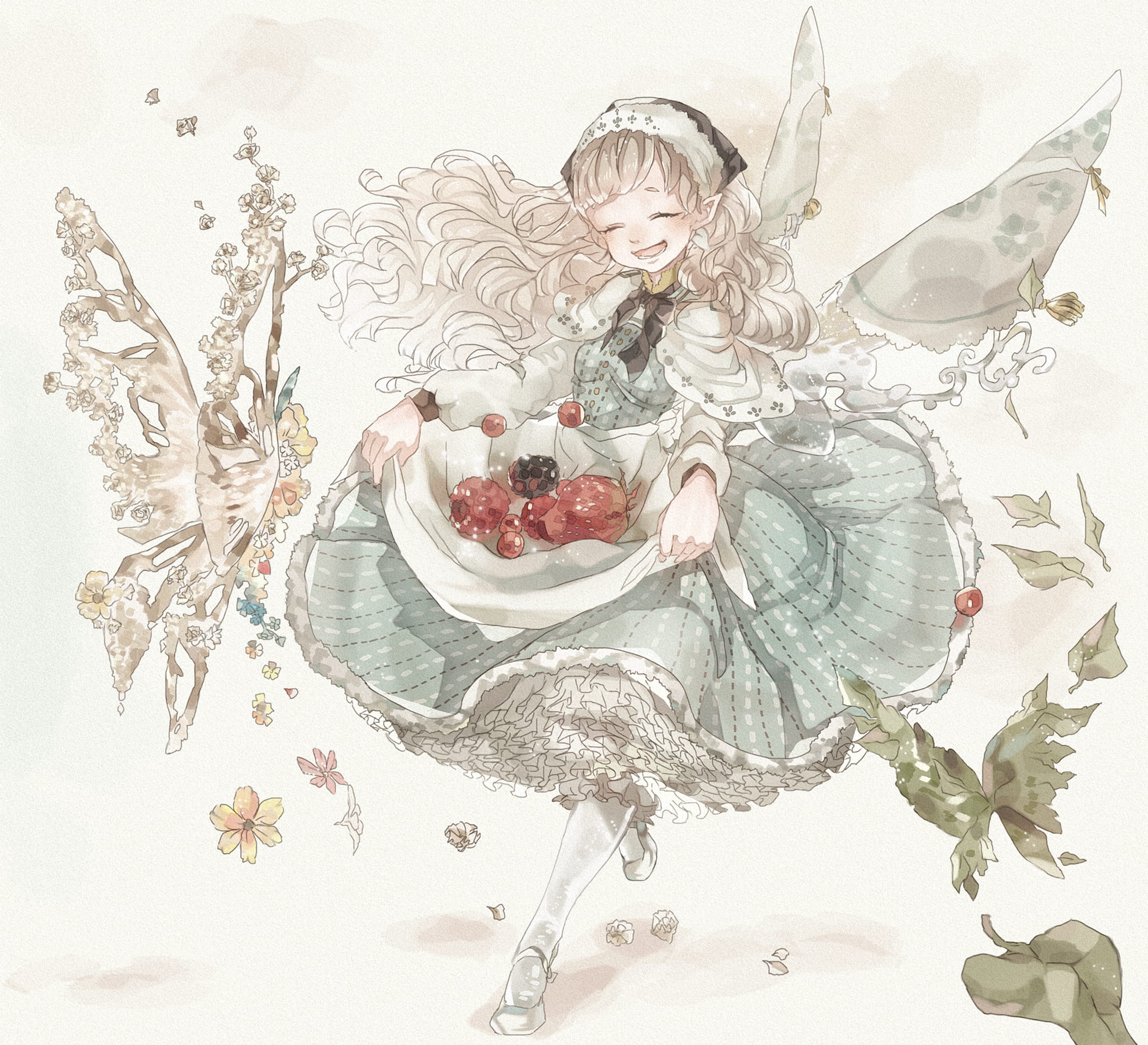 少女,羽翼,翅膀