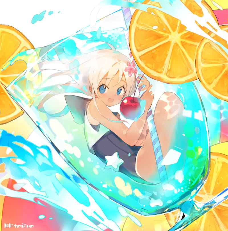 少女,插画,P站