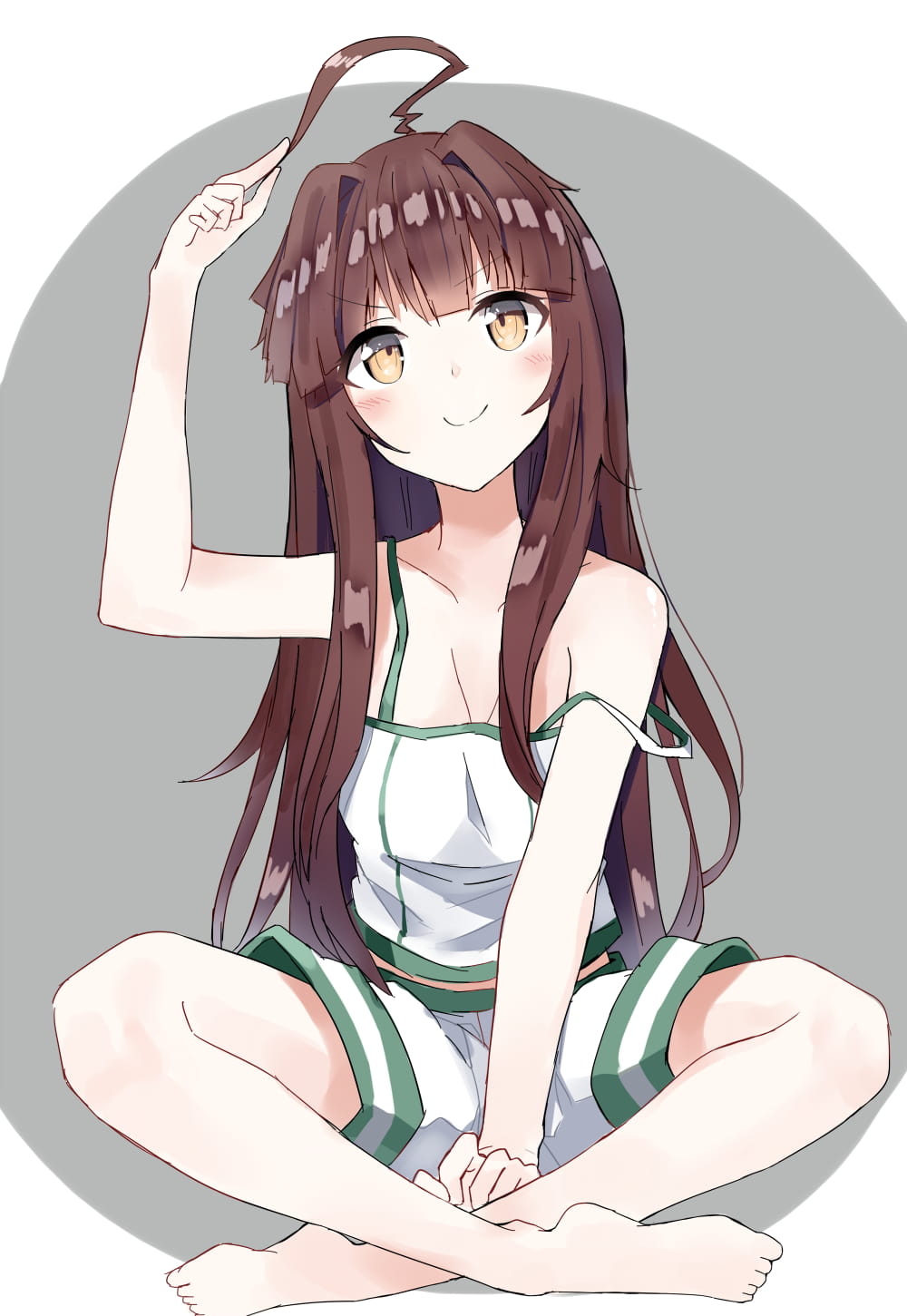呆毛,少女