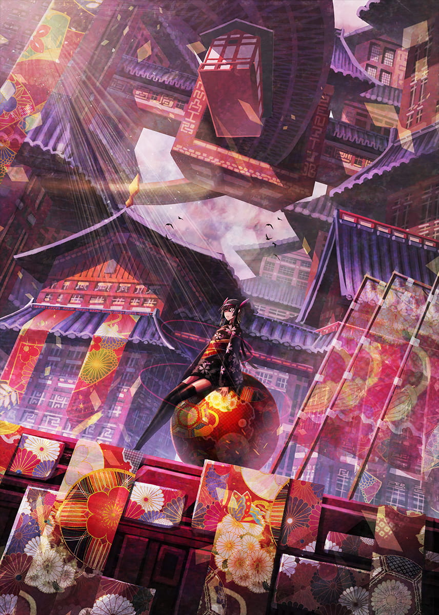 风景插画,P站画师推荐