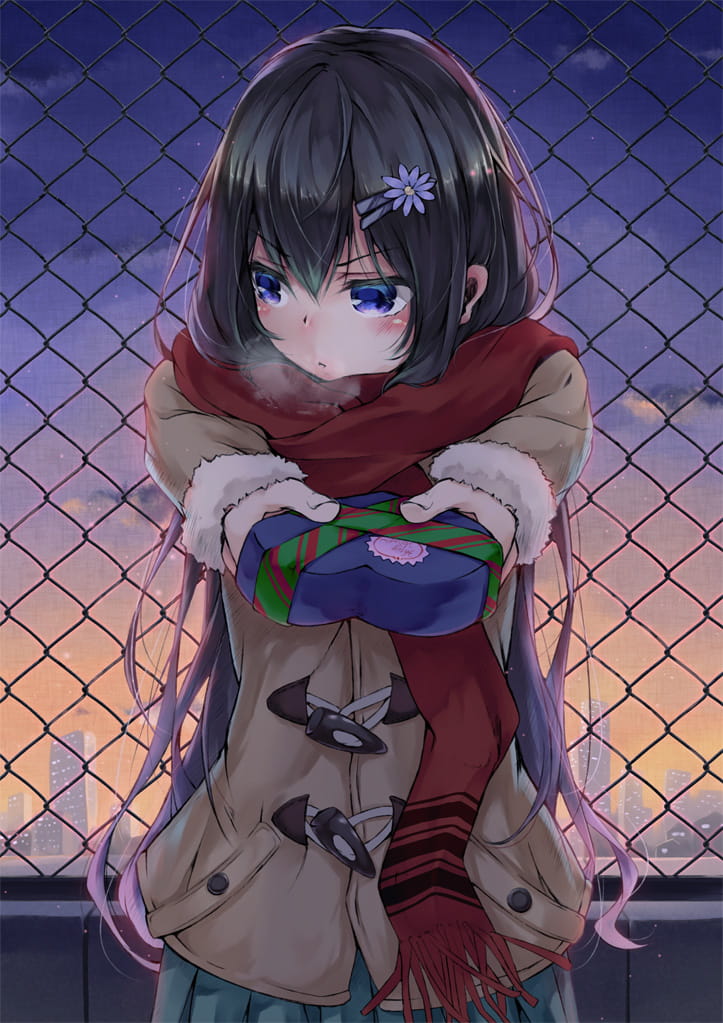 情人节,巧克力,少女