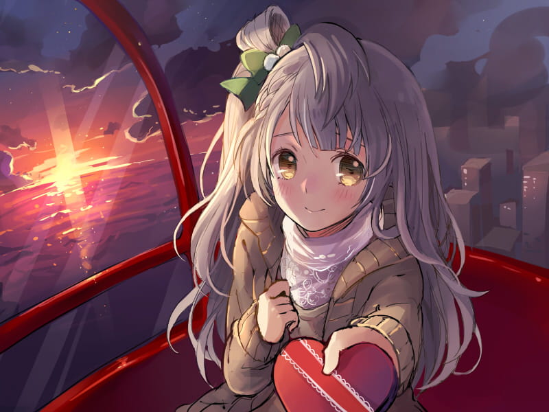 情人节,巧克力,少女