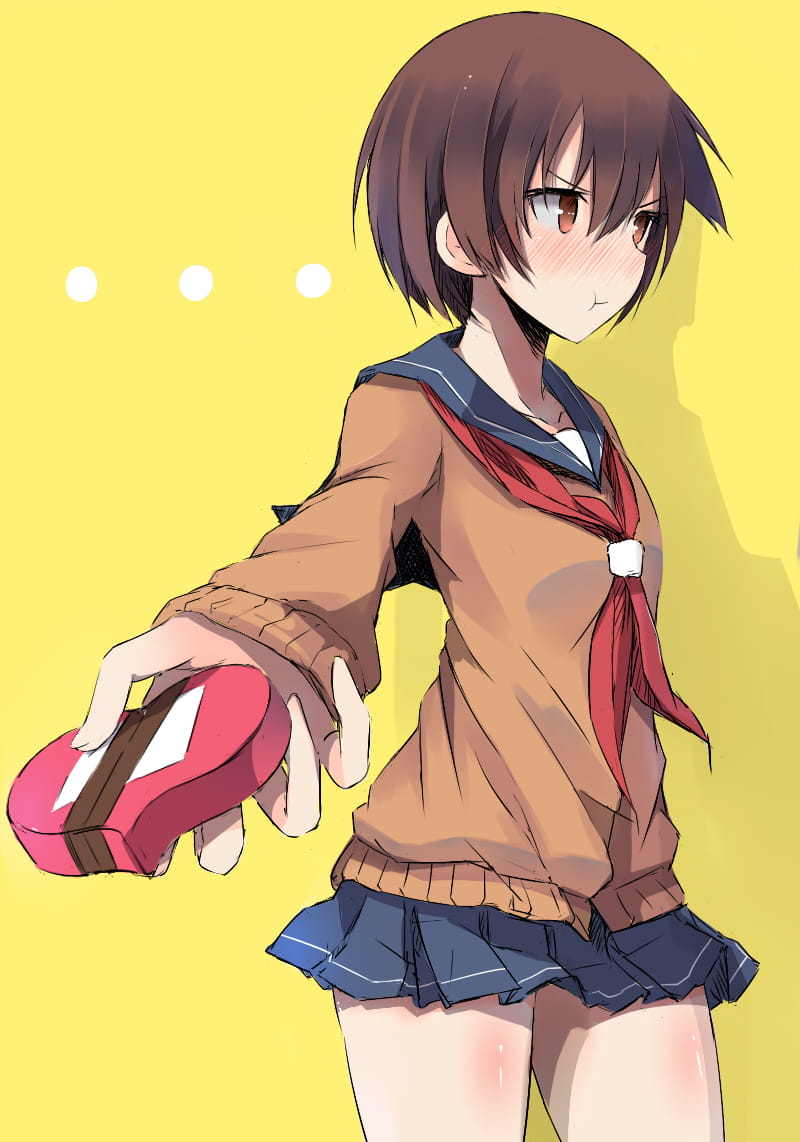 情人节,巧克力,少女