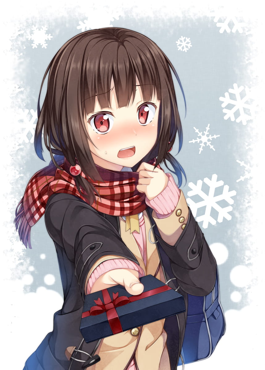 情人节,巧克力,少女