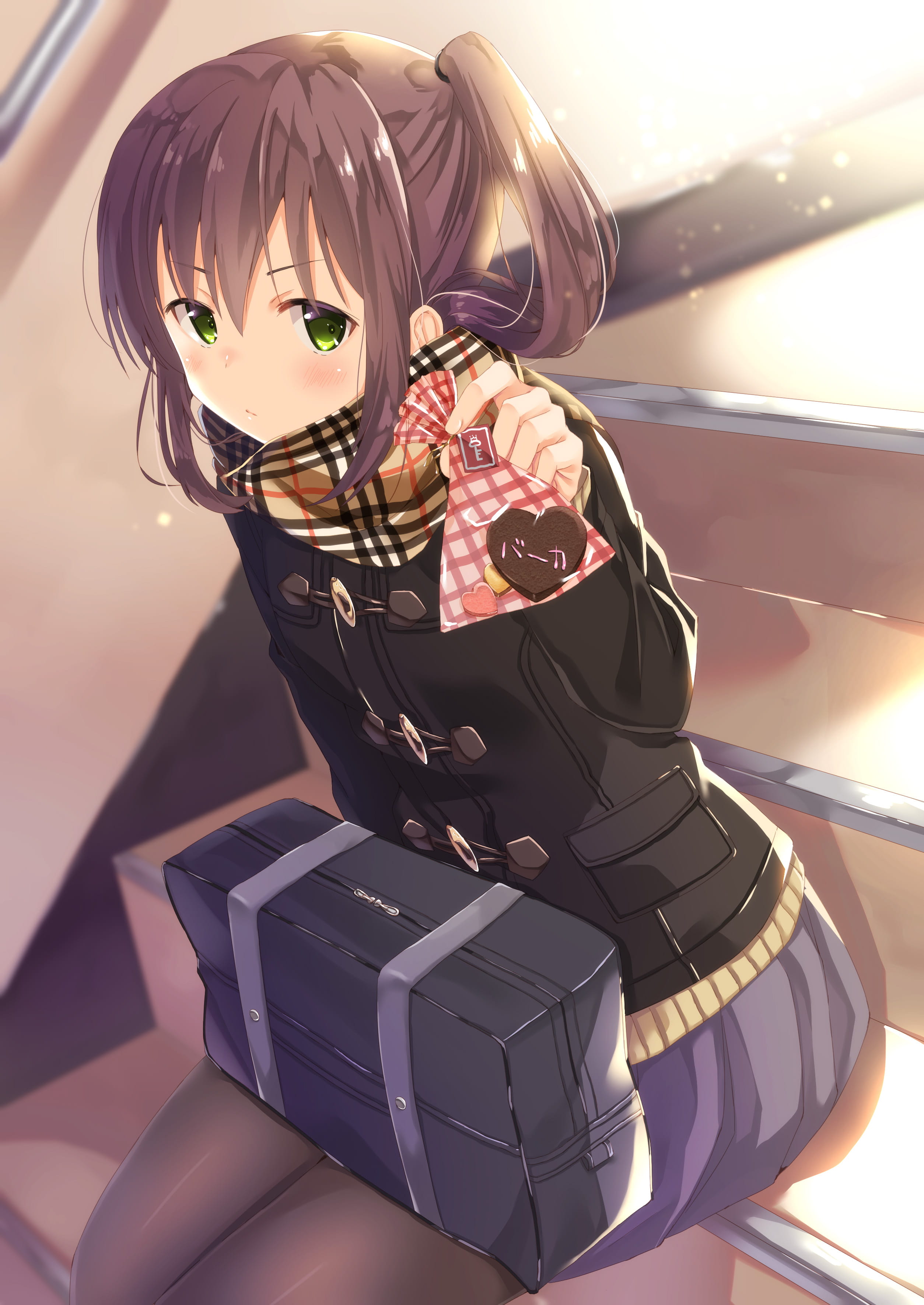 情人节,巧克力,少女
