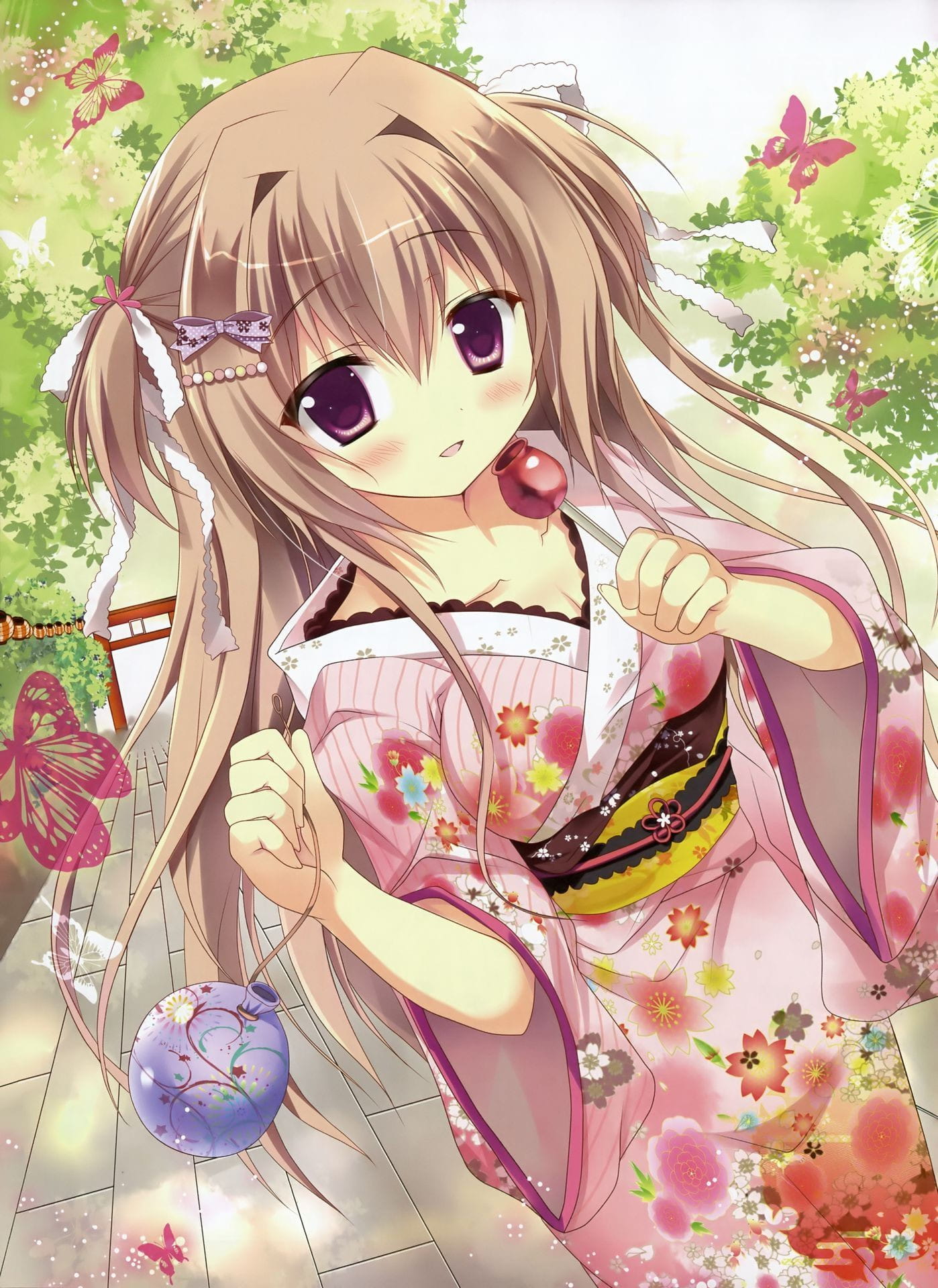 和服,浴衣,少女