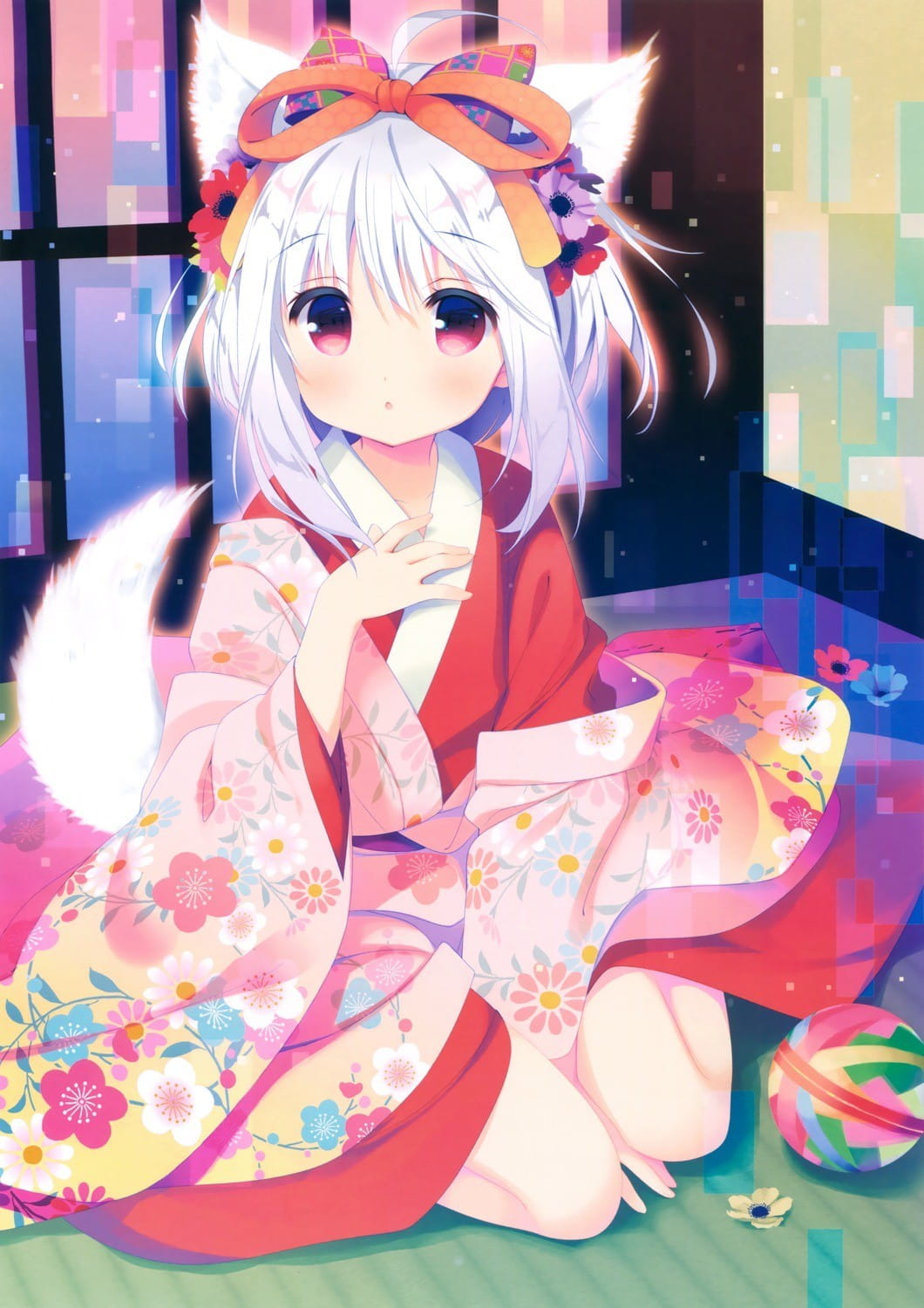 和服,浴衣,少女