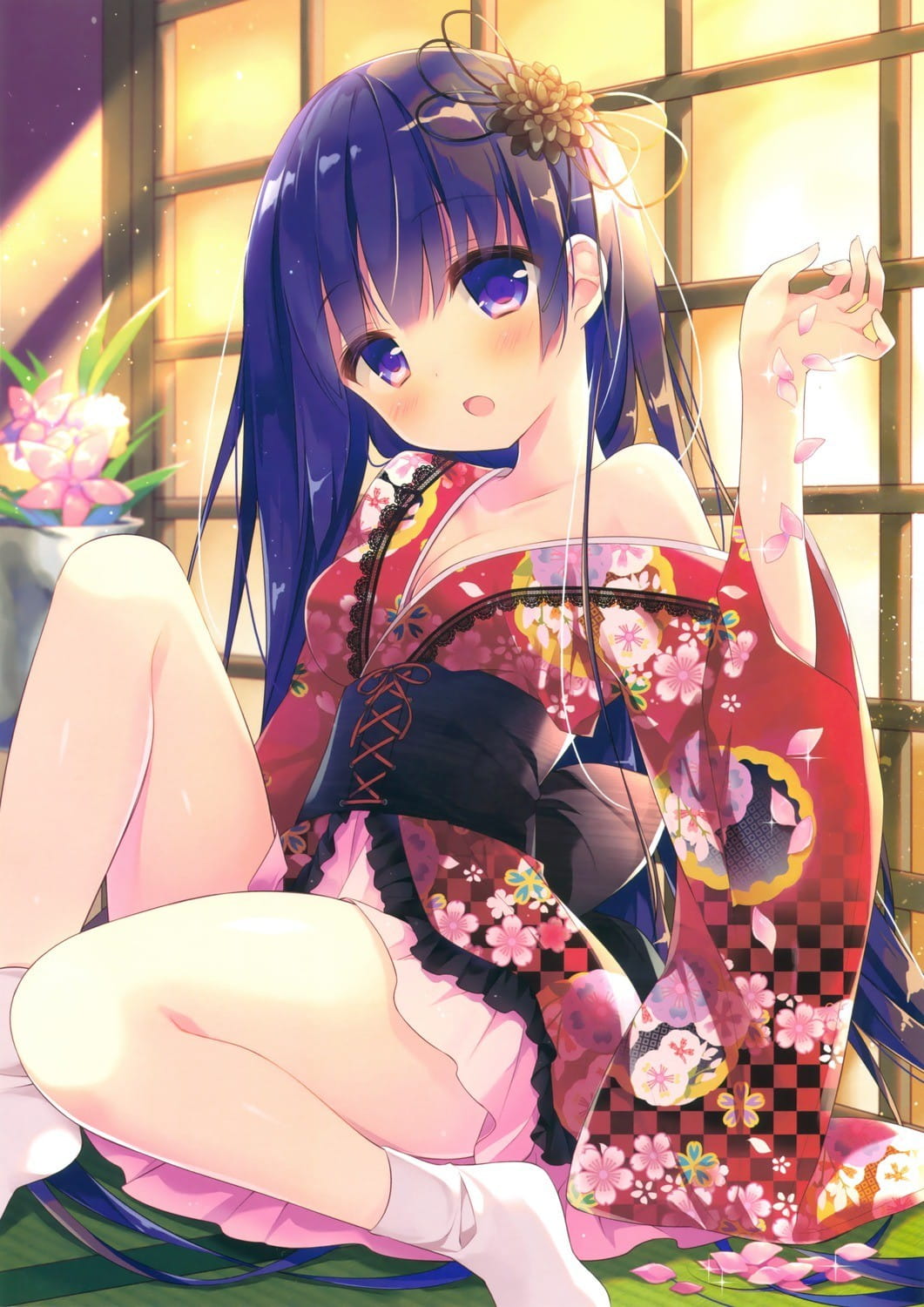 和服,浴衣,少女