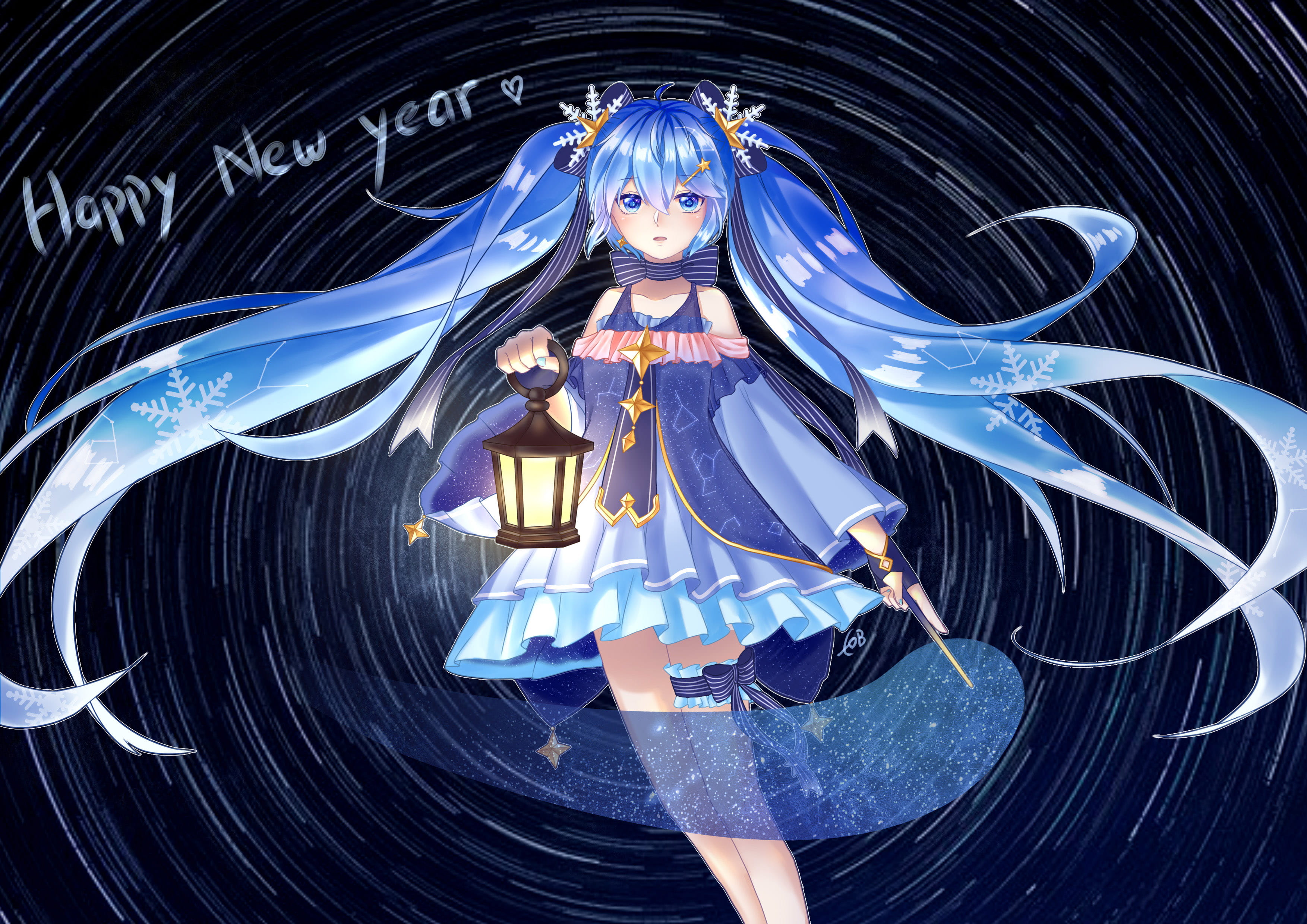 星空,少女,P站,插画