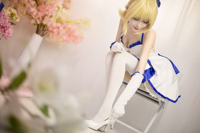 阿尔托利亚潘德拉贡,fgo,saber,蓝宝石礼服