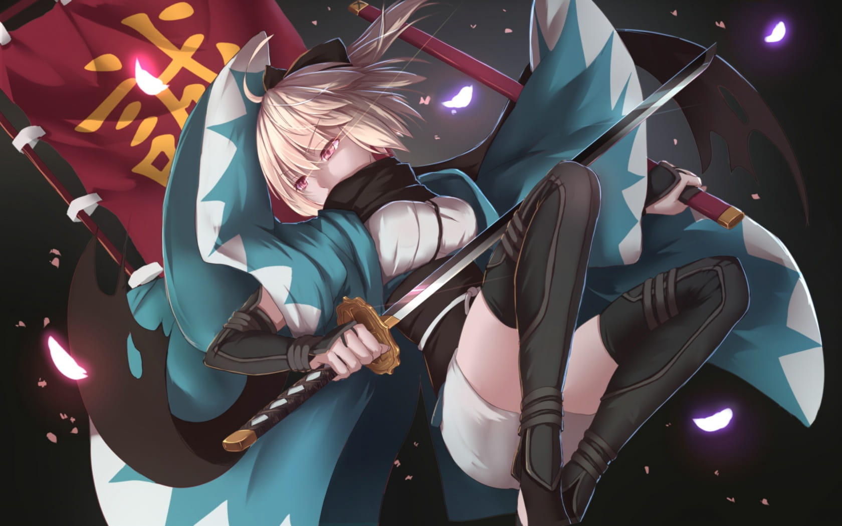 樱saber,冲田总司,动漫壁纸,fate
