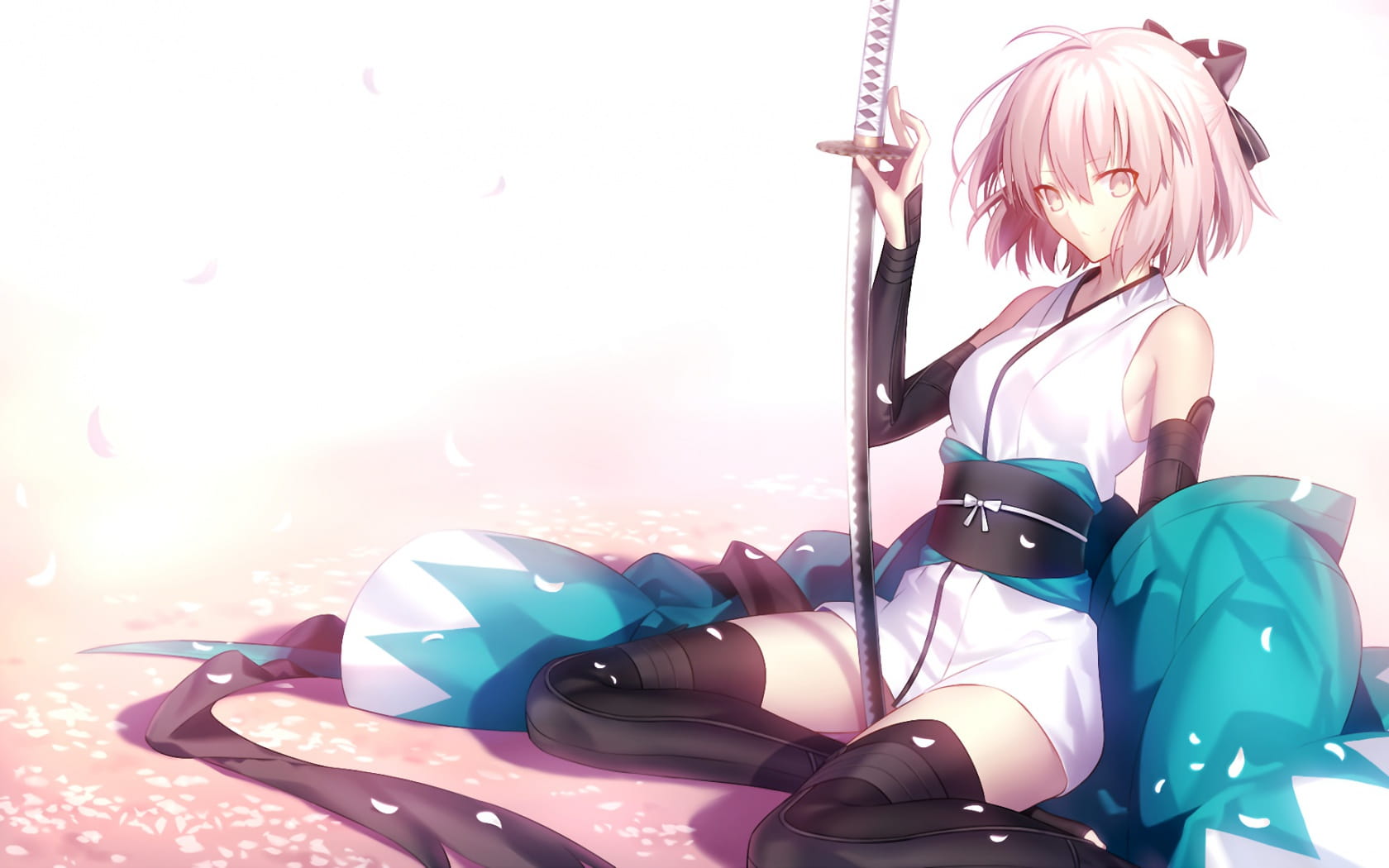 樱saber,冲田总司,动漫壁纸,fate