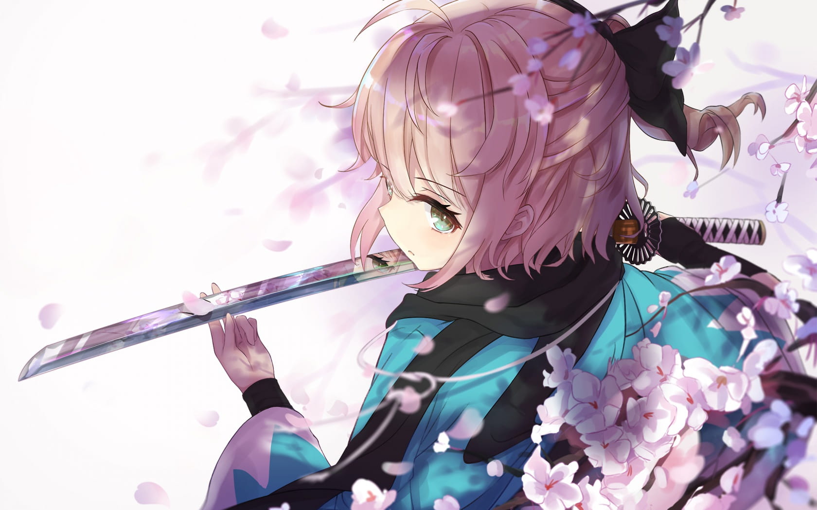 樱saber,冲田总司,动漫壁纸,fate