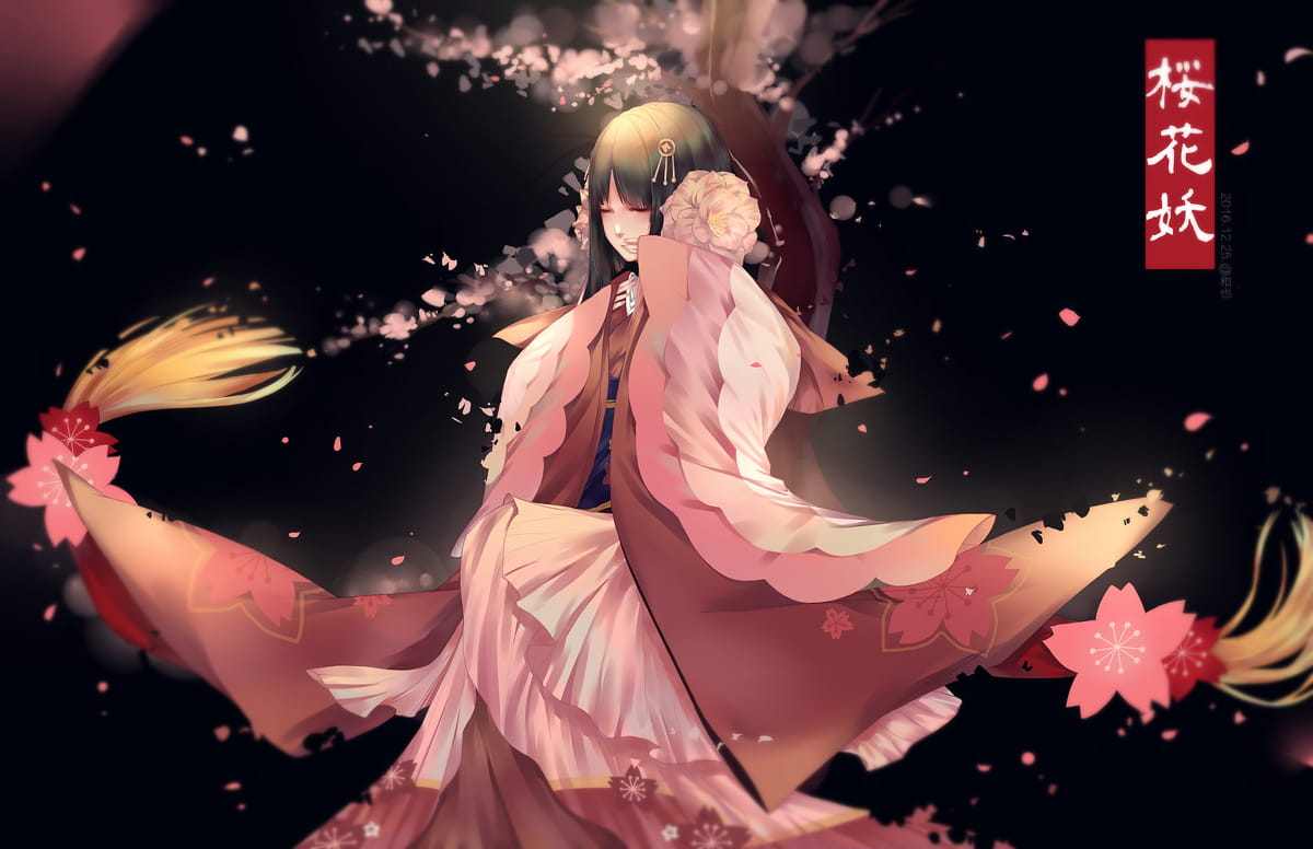 樱花,插画,P站