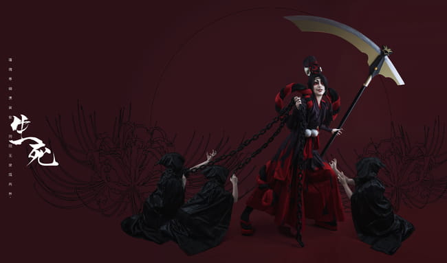 阴阳师,鬼使黑鬼使白cosplay,网易手游,