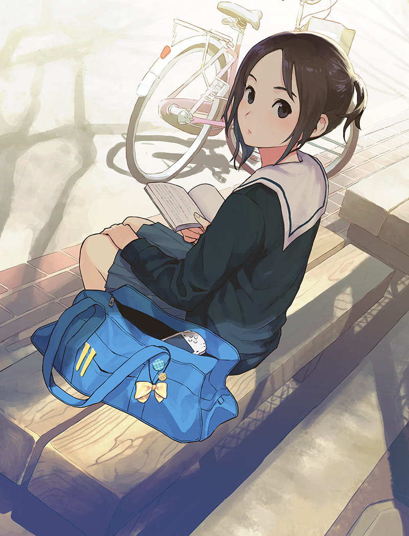文艺少女,萌图,P站