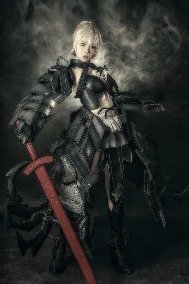 黑saber,fate,cos